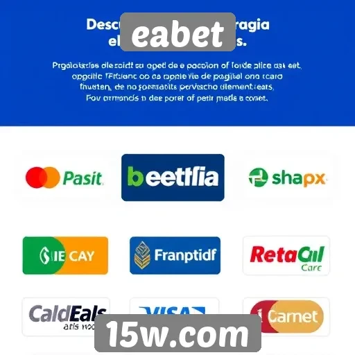 Opções de pagamento disponíveis no eabet